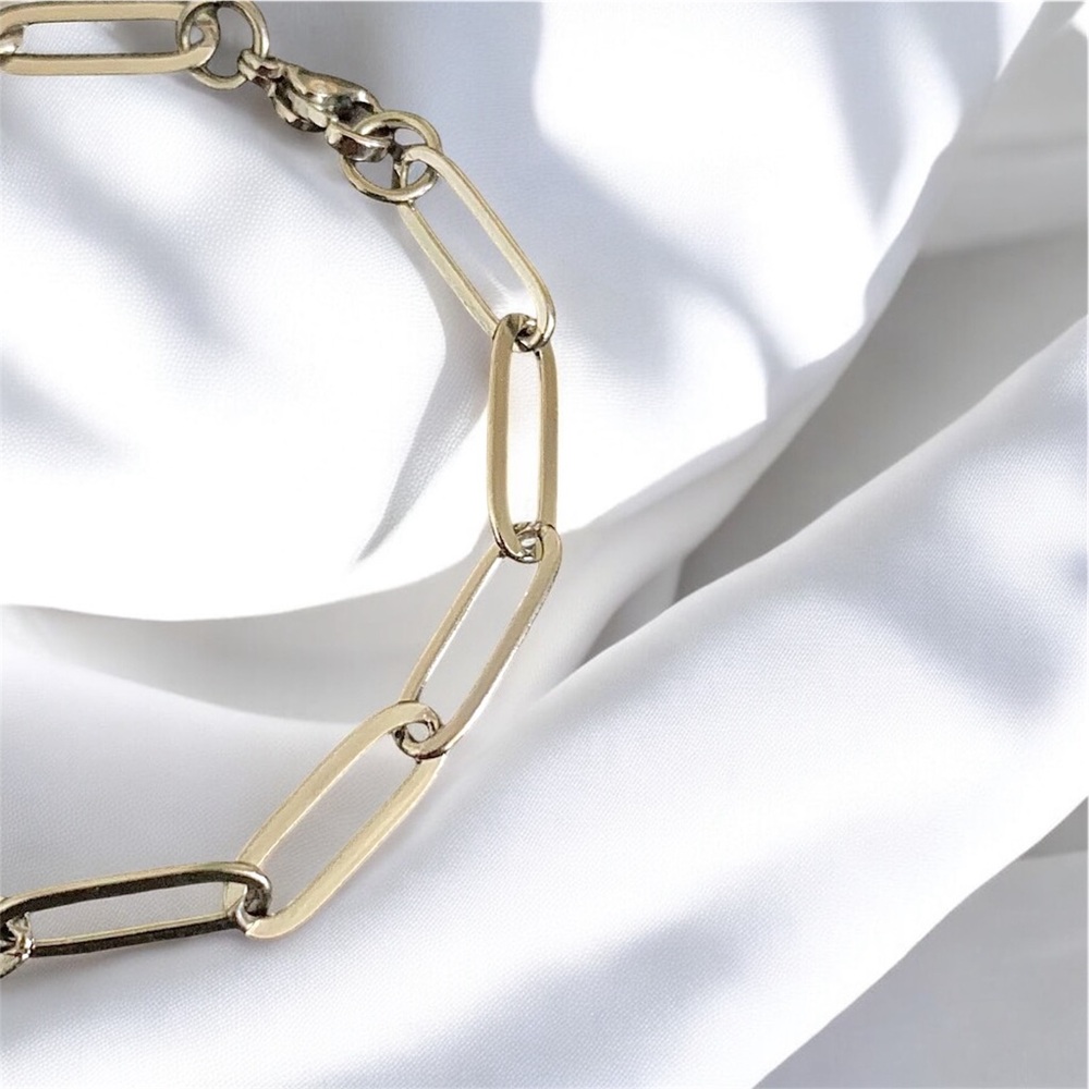 Paper Clip stainless steel 7.5 inch - 5mm bracelet - Picture 2 of 4